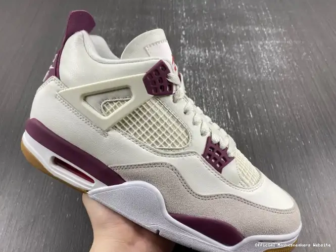 Official Maikesneakers DR5415-102 Jordan 4 x Red Sapphire SB 0505